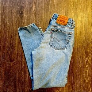 LEVIS  Vintage Womens 1990s 550 Relaxed Fit Boot Cut Med Wash Jeans Sz 15 L